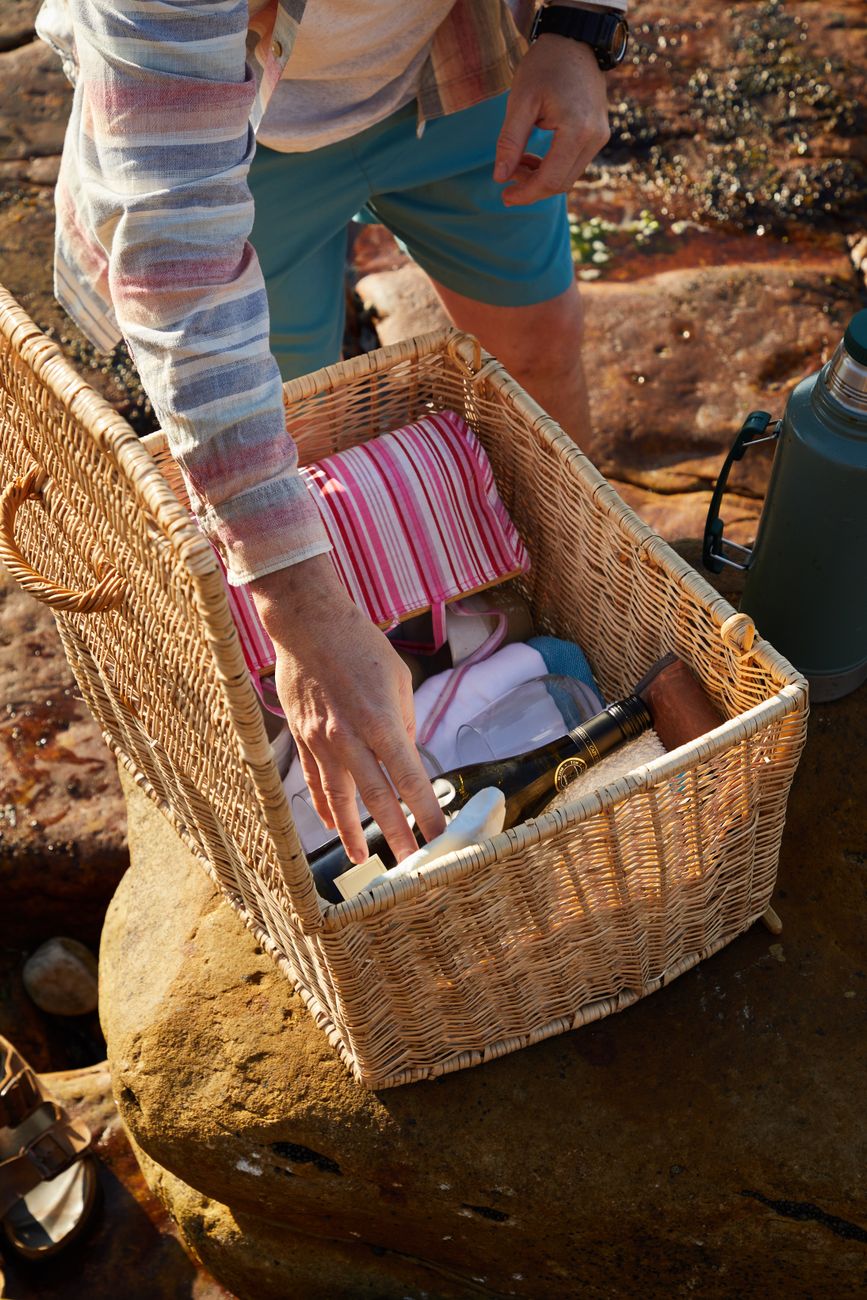 close up shot of a picnic basket