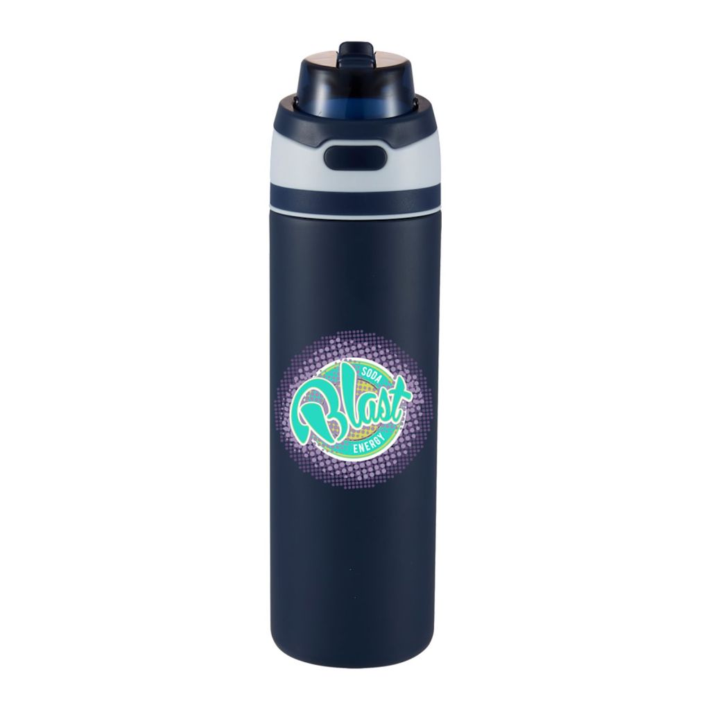 recycled stainless flip straw bottle