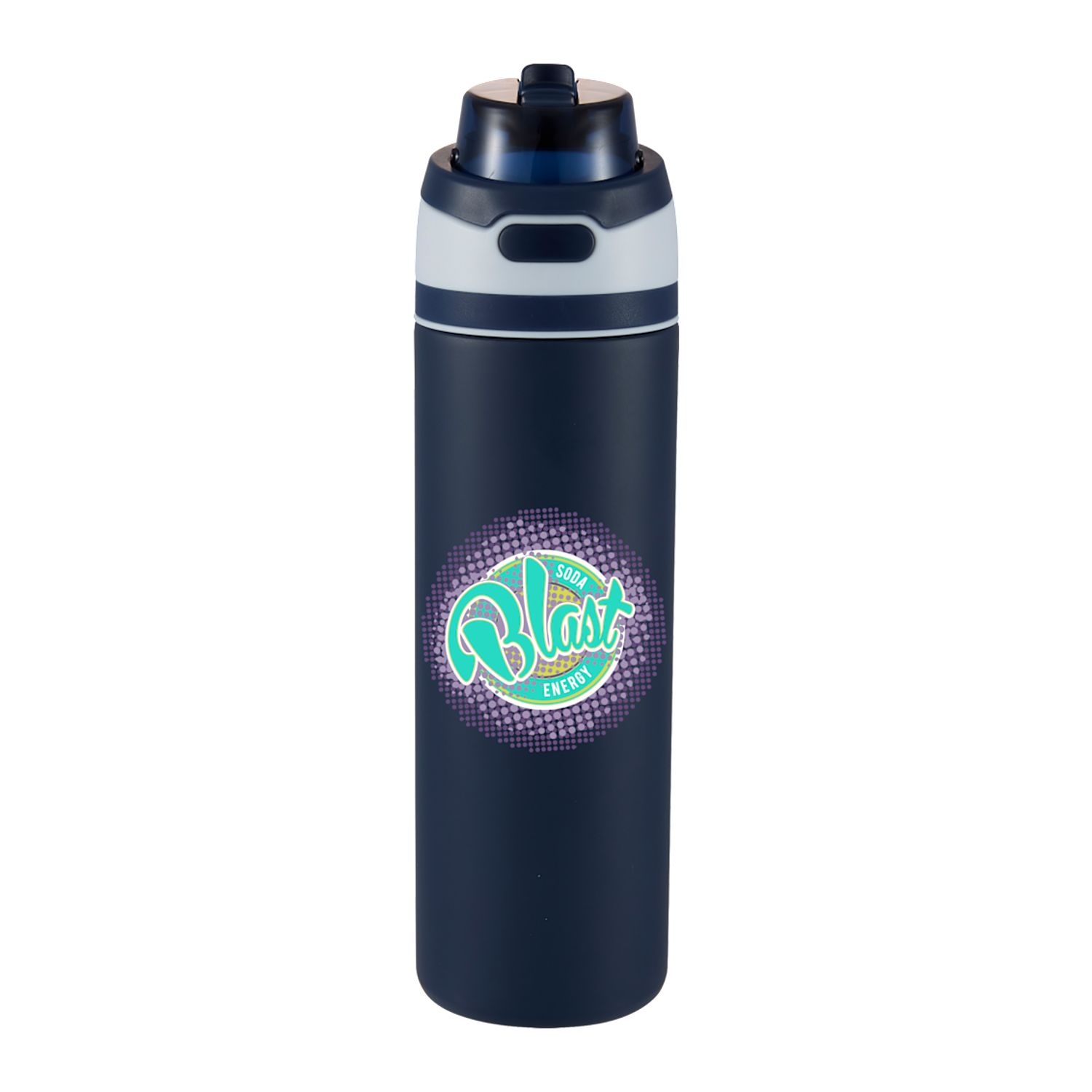 recycled stainless flip straw bottle